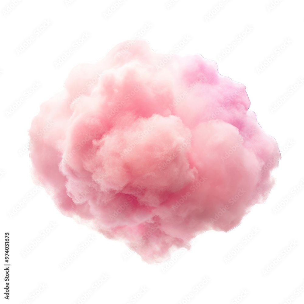 Soft pink cloud isolated on transparent background Soft pink cloud isolated on transparent background