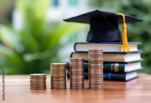 Wallpaper Mural graduation cap and books Torontodigital.ca