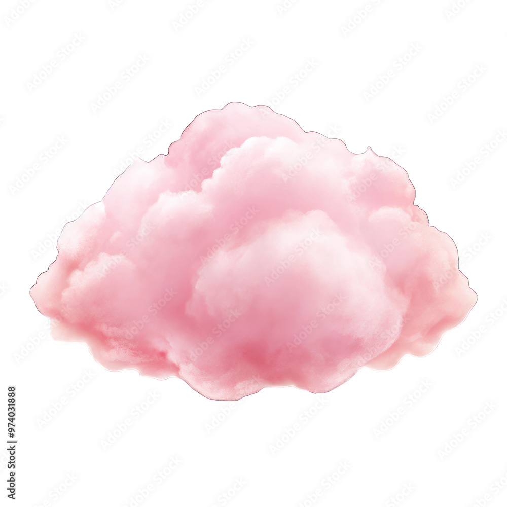 Soft pink cloud isolated on transparent background Soft pink cloud isolated on transparent background