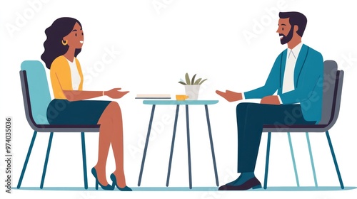 Compassionate leadership in action, depicting a manager sitting down with an employee, listening to their concerns with empathy and understanding