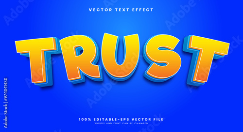 Trust editable text effect Template