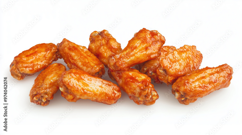 Chicken wing isolated on white background. Chicken wing isolated on white background.