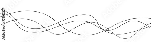 abstract wavy background with black wavy lines. black wave background. suit for banner, cover, poster, flyer, AI technology, digital, communication, 5G, science, music. vector illustration