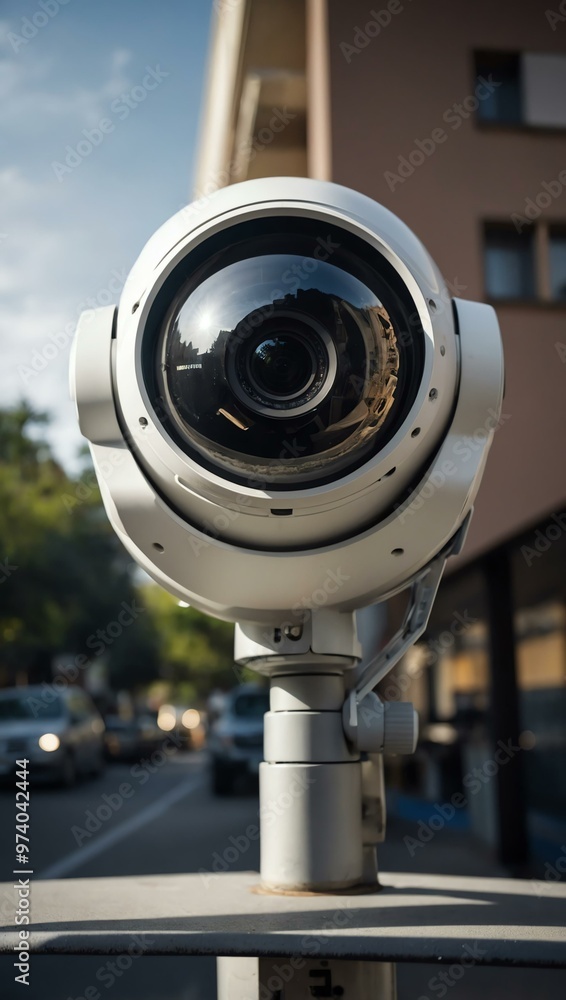 High-tech CCTV camera offering 360° coverage. High-tech CCTV camera offering 360° coverage.