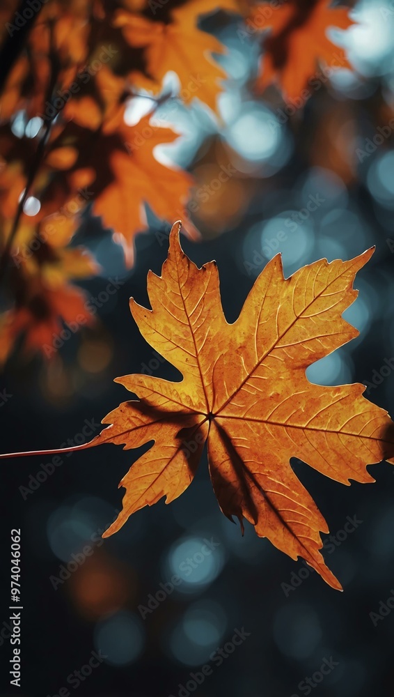 Vector autumn maple leaf silhouette. Vector autumn maple leaf silhouette.