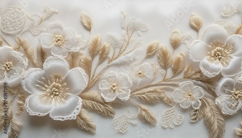 Express creativity through floral embroidery. 