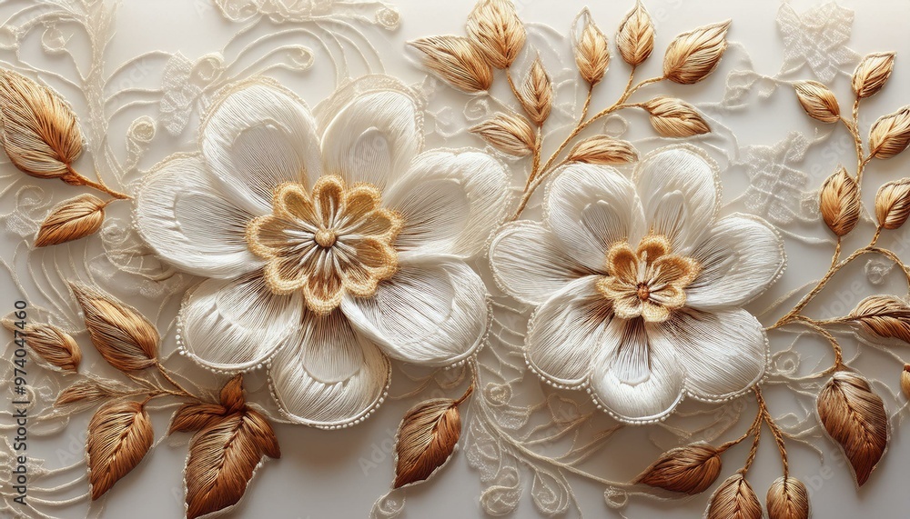 Create art with floral embroidery techniques.  