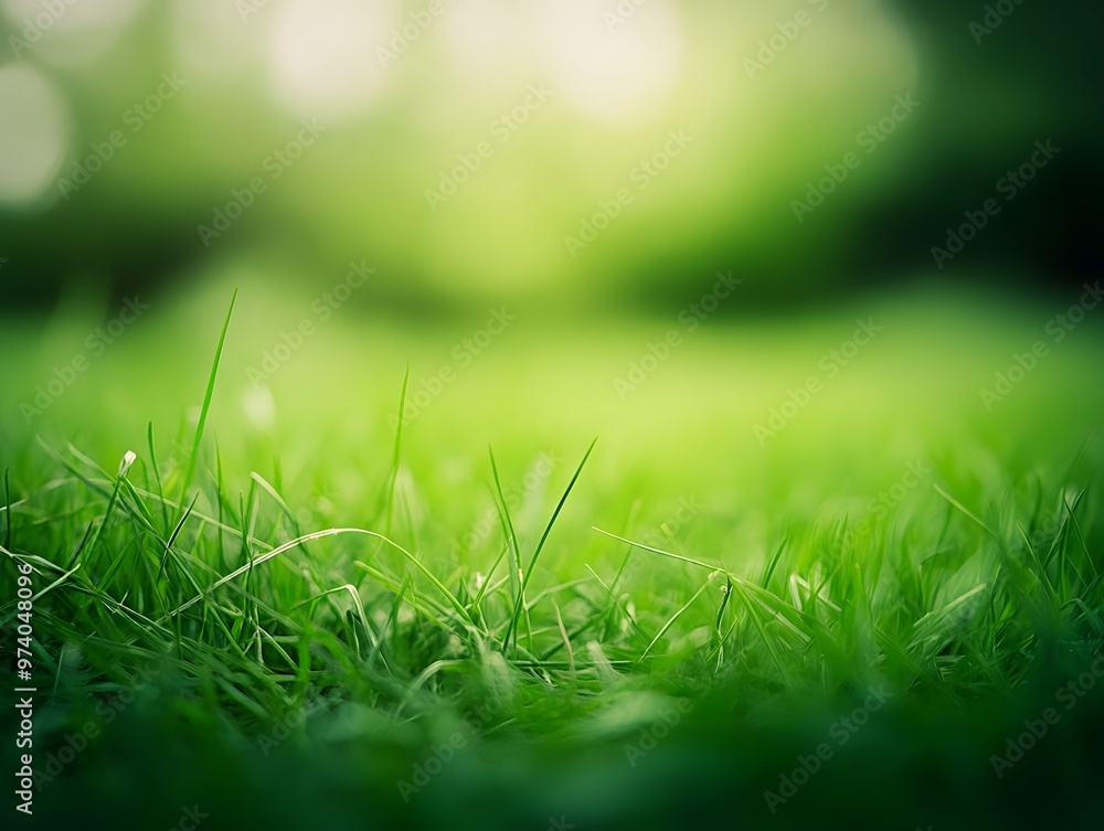 Obraz premium Close Up View of Green Grass