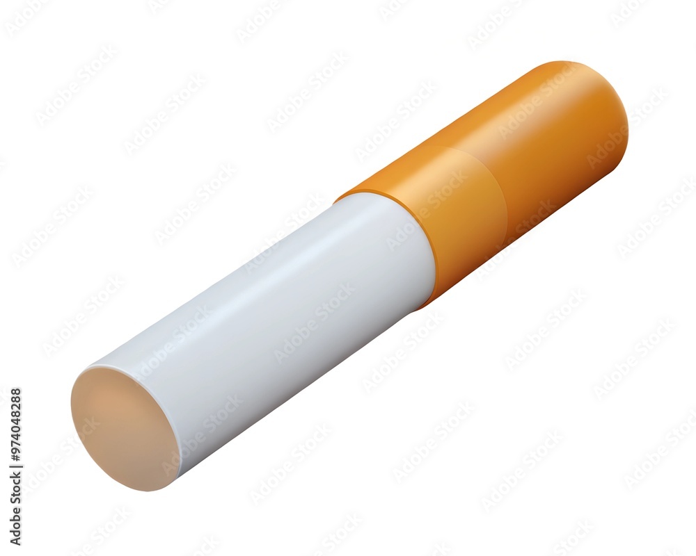 Cigarette 3D render icon isolated on white background Cigarette 3D render icon isolated on white background