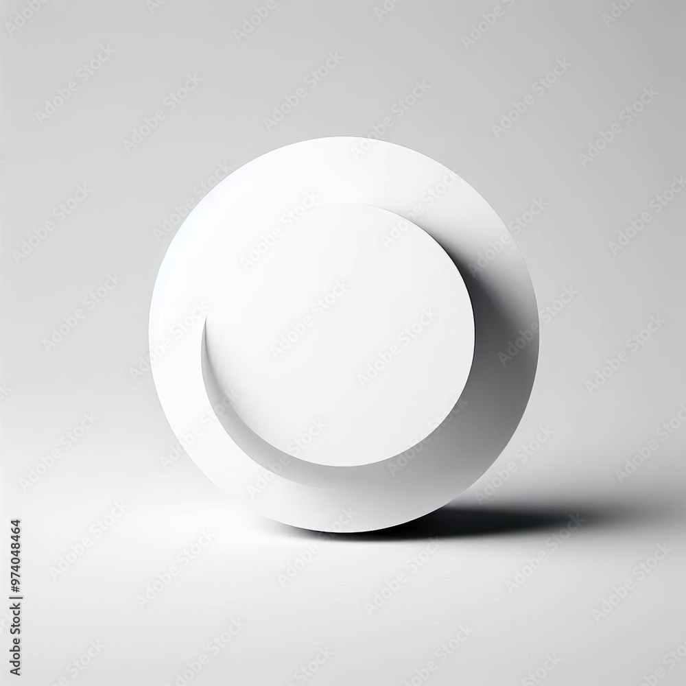 A clean white plate on a table, empty and showing a simple circular design with porcelain A clean white plate on a table, empty and showing a simple circular design with porcelain