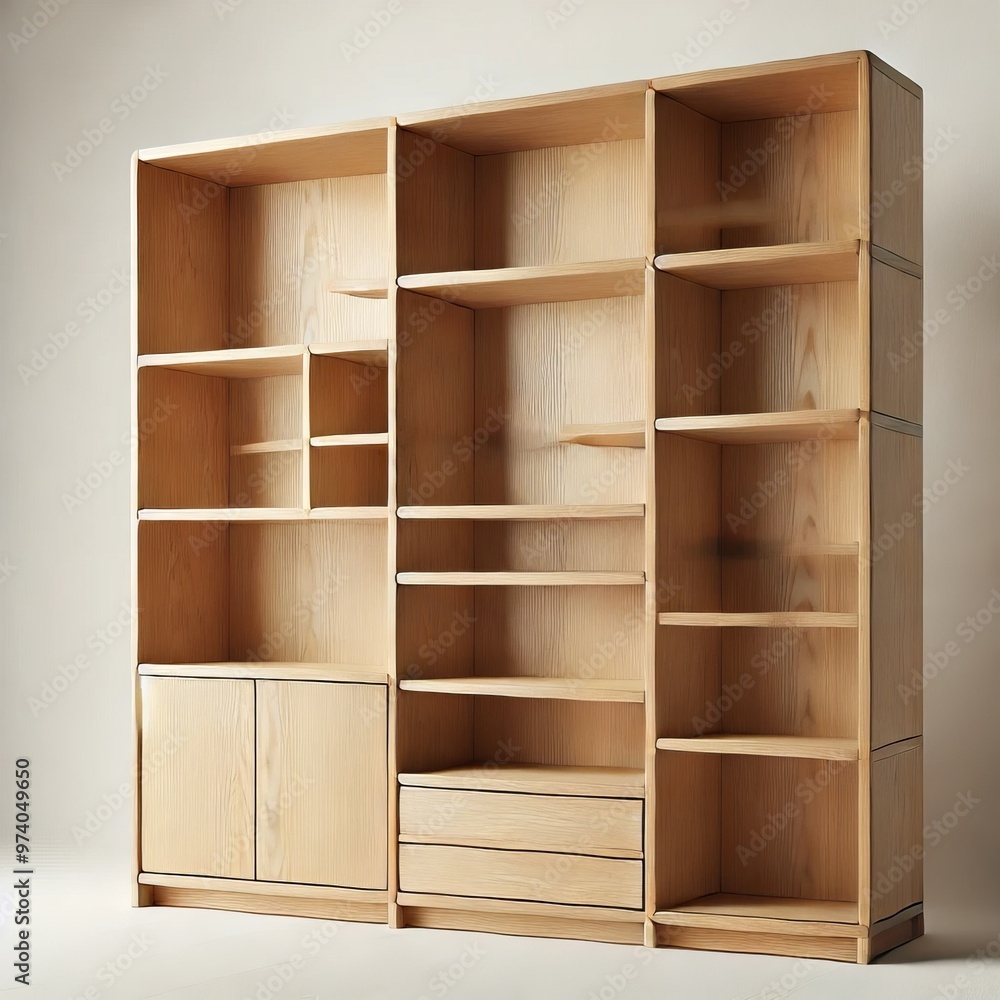 An empty shelves filled with no items