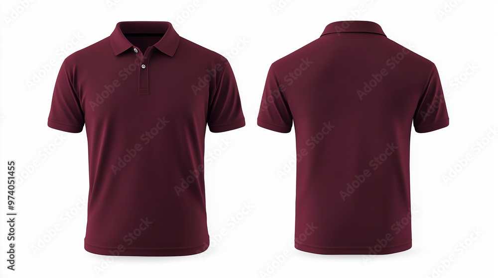 Maroon tshirt isolated in white brackground Maroon tshirt isolated in white brackground