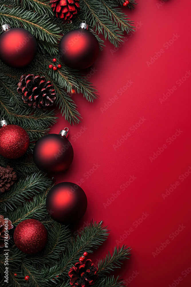 Christmas Background with Pine Branches Christmas Background with Pine Branches