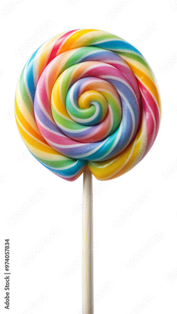 Rainbow Lollipop Candy Close-Up Rainbow Lollipop Candy Close-Up