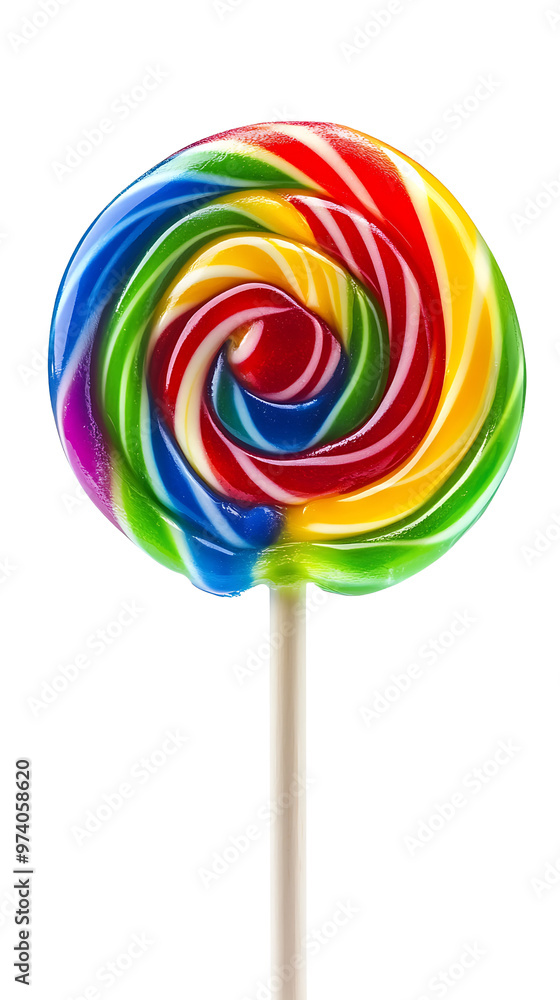 Colorful Lollipop Isolated on White Background