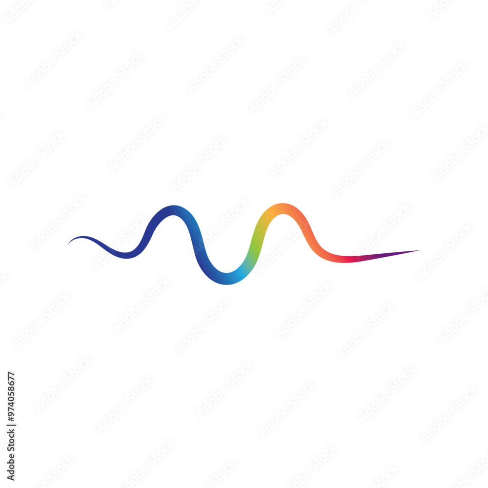 Sound waves logo line vector Sound waves logo line vector
