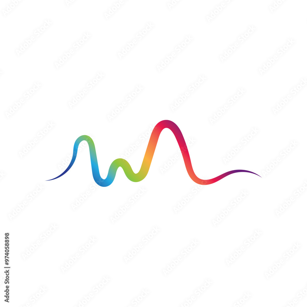Sound waves logo line vector Sound waves logo line vector