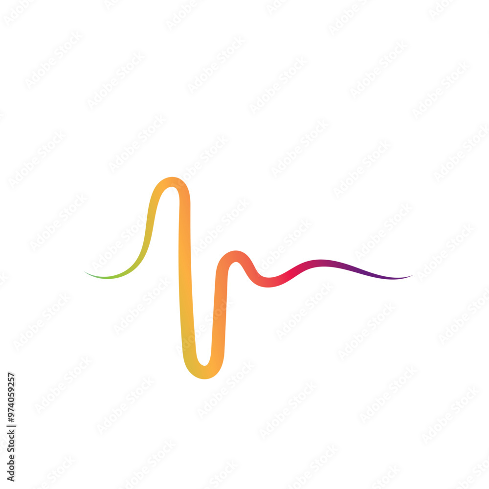Sound waves logo line vector Sound waves logo line vector