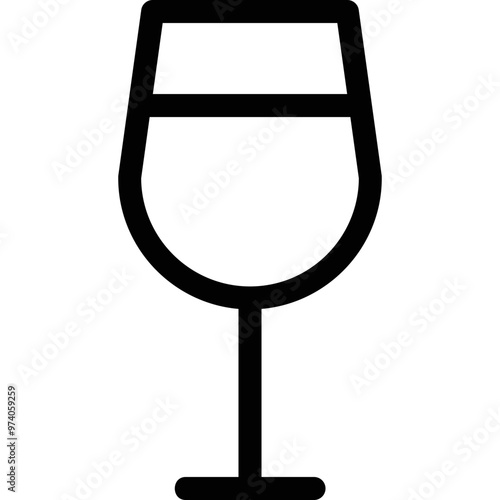 Simple vector icon wine glass