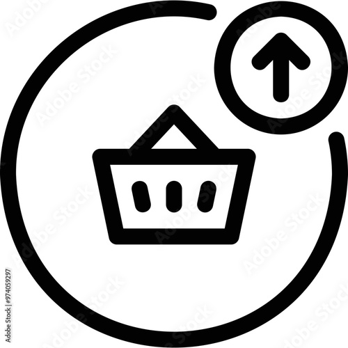 Simple vector icon un-cart