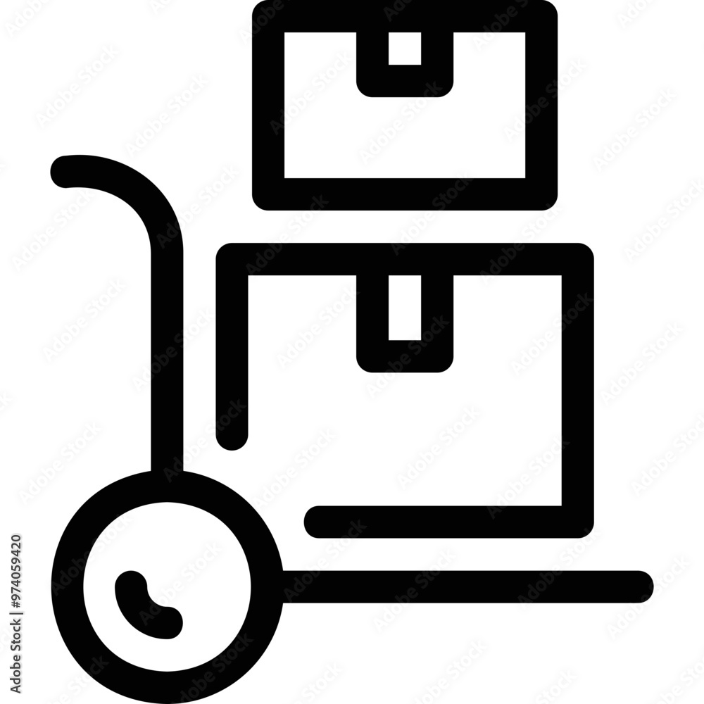 Simple vector icon hand pallet truck Simple vector icon hand pallet truck