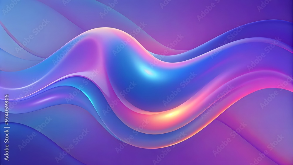 Fototapeta premium abstract wavy shapes blur gradient background generative Ai