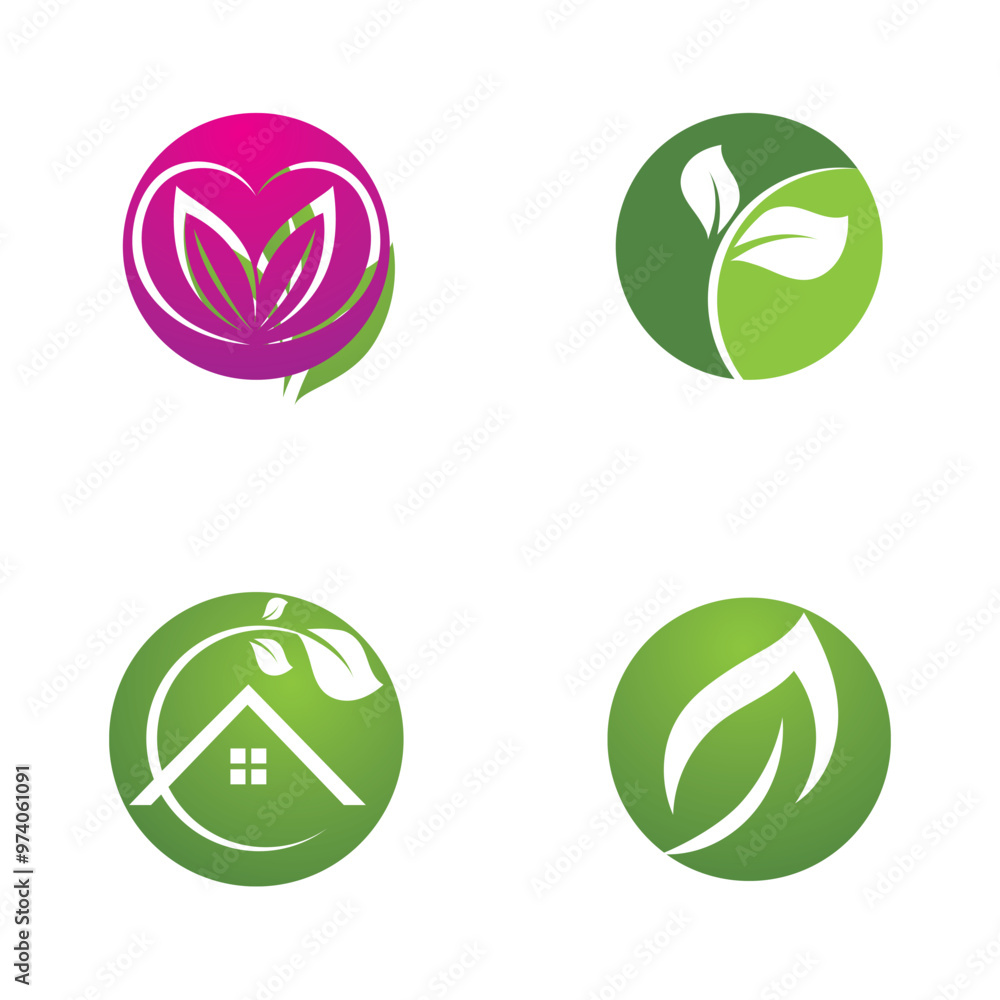 Leaf Green Nature Ecology Element Vector Image Leaf Green Nature Ecology Element Vector Image