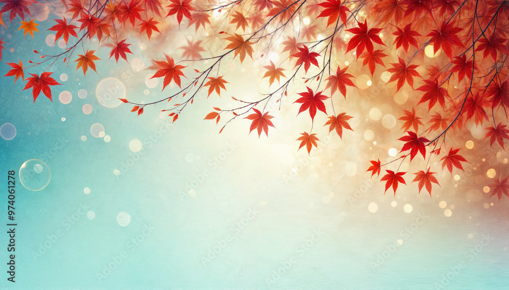 Autumn Leaves Gently Falling in a Colorful Breeze Autumn Leaves Gently Falling in a Colorful Breeze