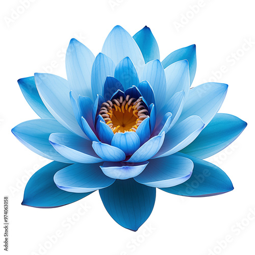 blue lotus flower transparent background