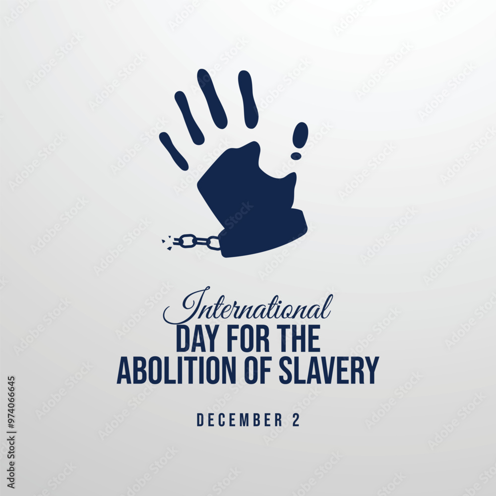 Fototapeta premium vector graphic of International Day for the Abolition of Slavery ideal for International Day for the Abolition of Slavery celebration.