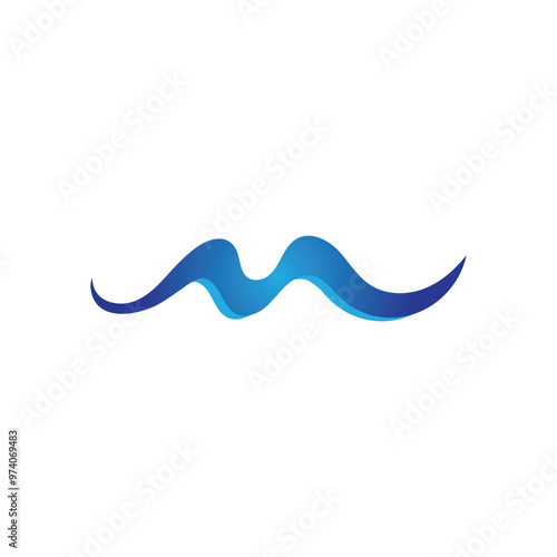 Water wave icon vector