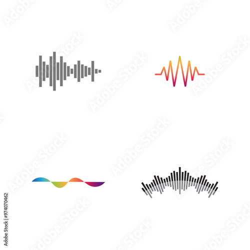 Sound waves vector illustration