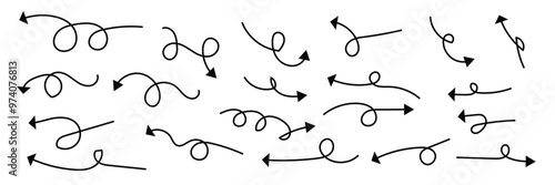 Black arrow vector icon pack