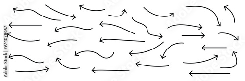 Black arrow vector icon pack. Arrow icon.