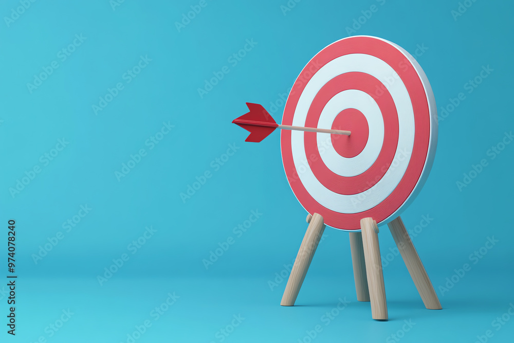 target board with an arrow in the middle, AI generated target board with an arrow in the middle, AI generated
