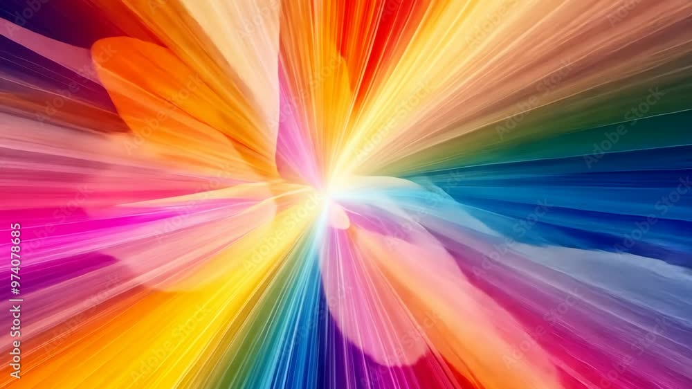 Vibrant explosion of colors in an abstract art display created with dynamic brush strokes and light effects Vibrant explosion of colors in an abstract art display created with dynamic brush strokes and light effects