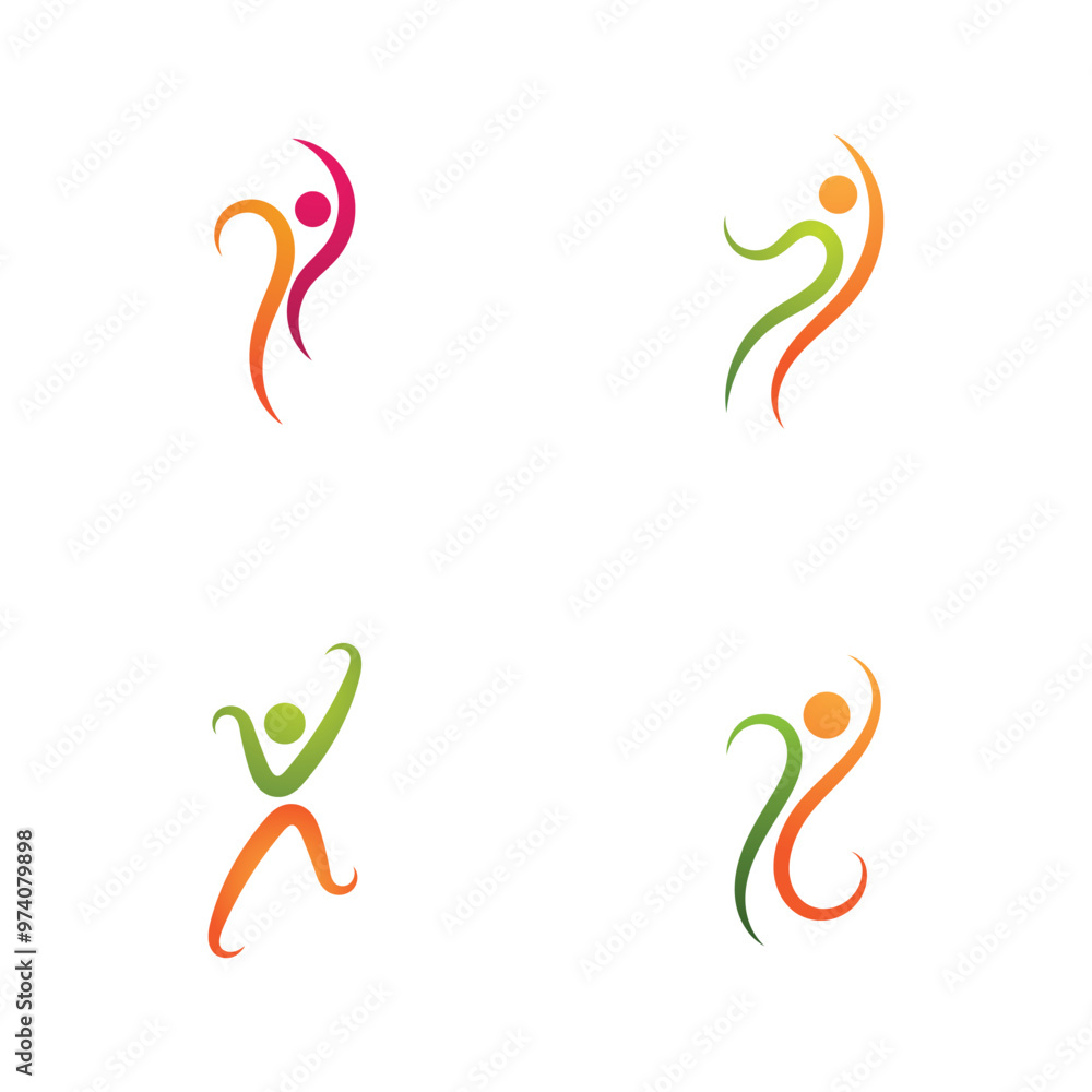 Fototapeta premium Human character logo sign
