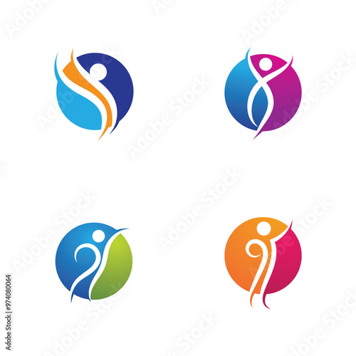 Human character logo sign
