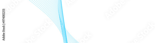 abstract blue line wave background. light lines wavy flowing dynamic in blue colors isolated on white background. AI technology, digital, communication, 5G, science, music. vector illustration