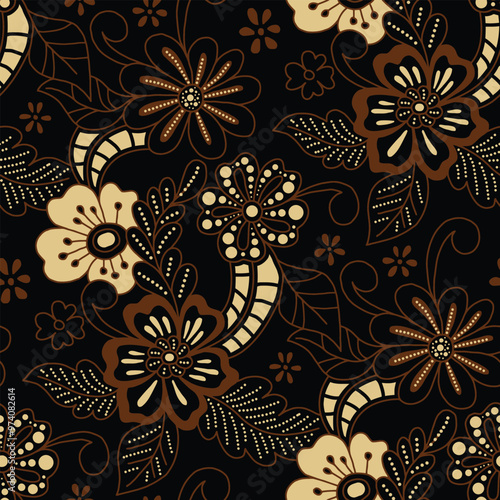 Adobe Illustrator elegant vector Javanese ethnic batik pattern templateArtwork