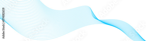 abstract blue line wave background. light lines wavy flowing dynamic in blue colors isolated on white background. AI technology, digital, communication, 5G, science, music. vector illustration