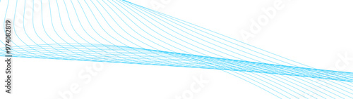 abstract blue line wave background. light lines wavy flowing dynamic in blue colors isolated on white background. AI technology, digital, communication, 5G, science, music. vector illustration