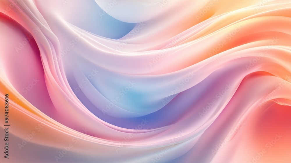 Abstract Wavy Background with Soft Pastel Colors Abstract Wavy Background with Soft Pastel Colors