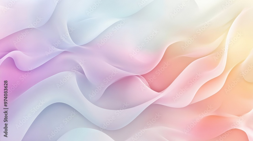 Fototapeta premium Abstract Wavy Background with Pastel Colors