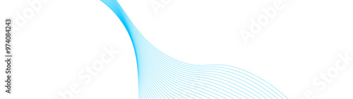 abstract blue line wave background. light lines wavy flowing dynamic in blue colors isolated on white background. AI technology, digital, communication, 5G, science, music. vector illustration