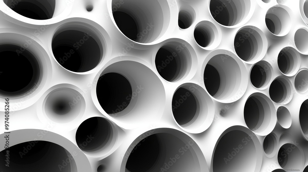 Abstract design featuring multiple circular shapes in a modern monochrome setting, perfect for backgrounds and artistic projects. Abstract design featuring multiple circular shapes in a modern monochrome setting, perfect for backgrounds and artistic projects.