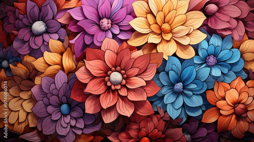 Close-up of colorful flowers Close-up of colorful flowers