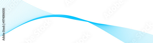 abstract blue line wave background. light lines wavy flowing dynamic in blue colors isolated on white background. AI technology, digital, communication, 5G, science, music. vector illustration