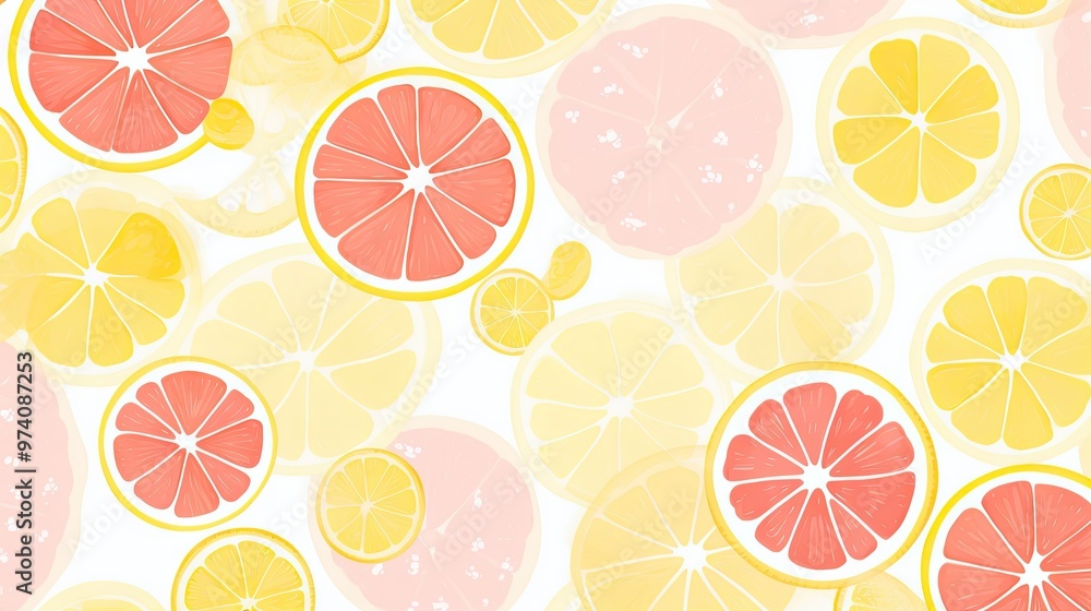 Citrus fruit slices on white Citrus fruit slices on white