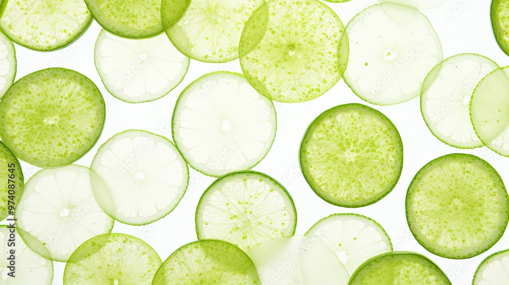 Fresh lime slices on white Fresh lime slices on white